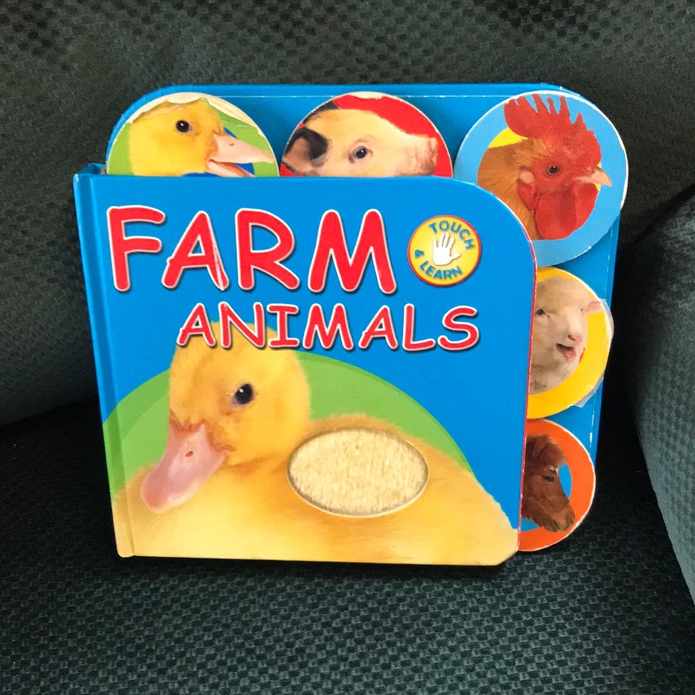 Farm animals touch feel and learn baby book